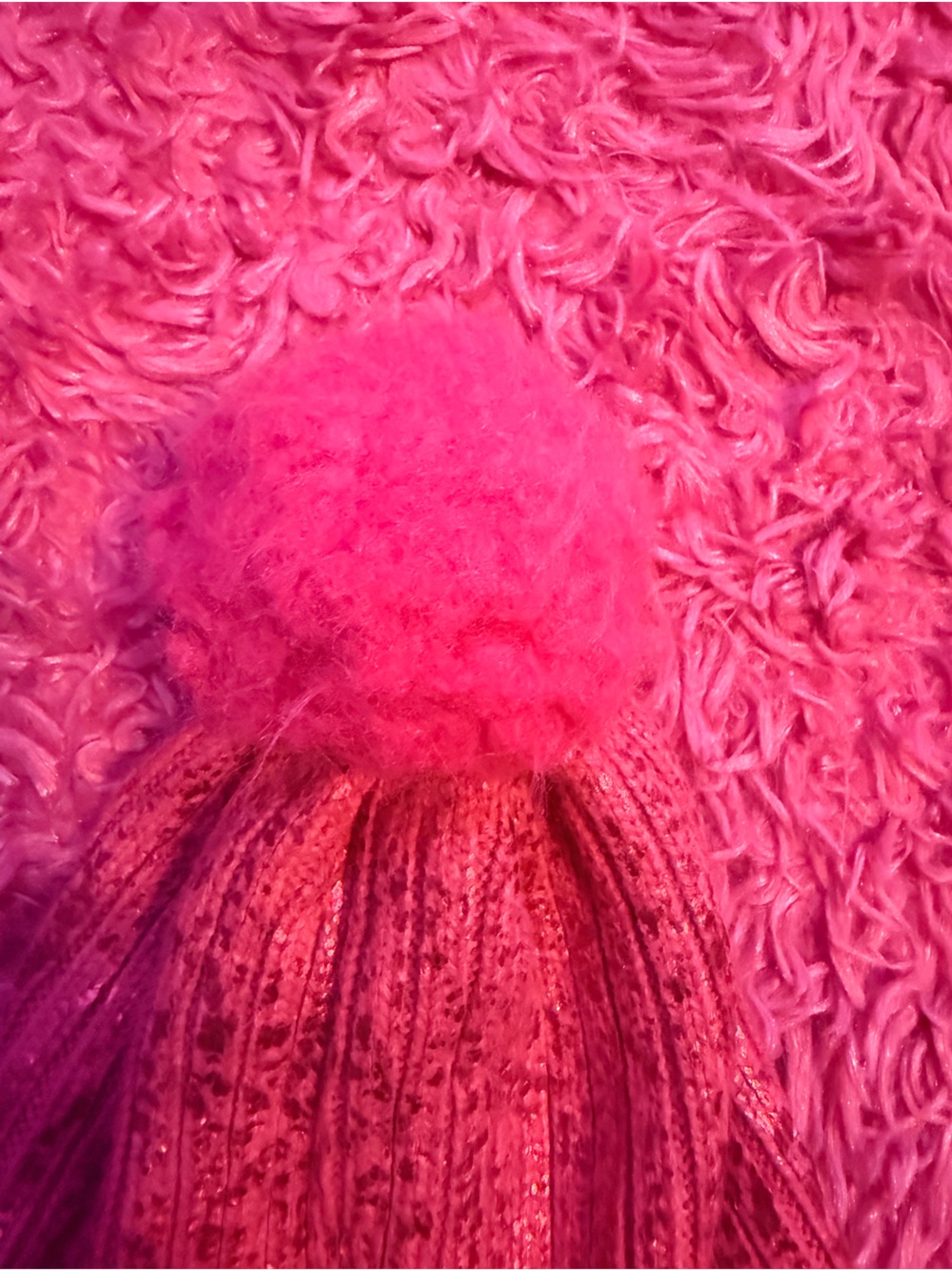 Juicy Couture Hot Pink Ribbed Knit Beanie